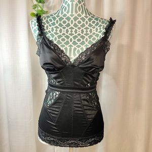 Guess Marciano Black Lace Body Con Top